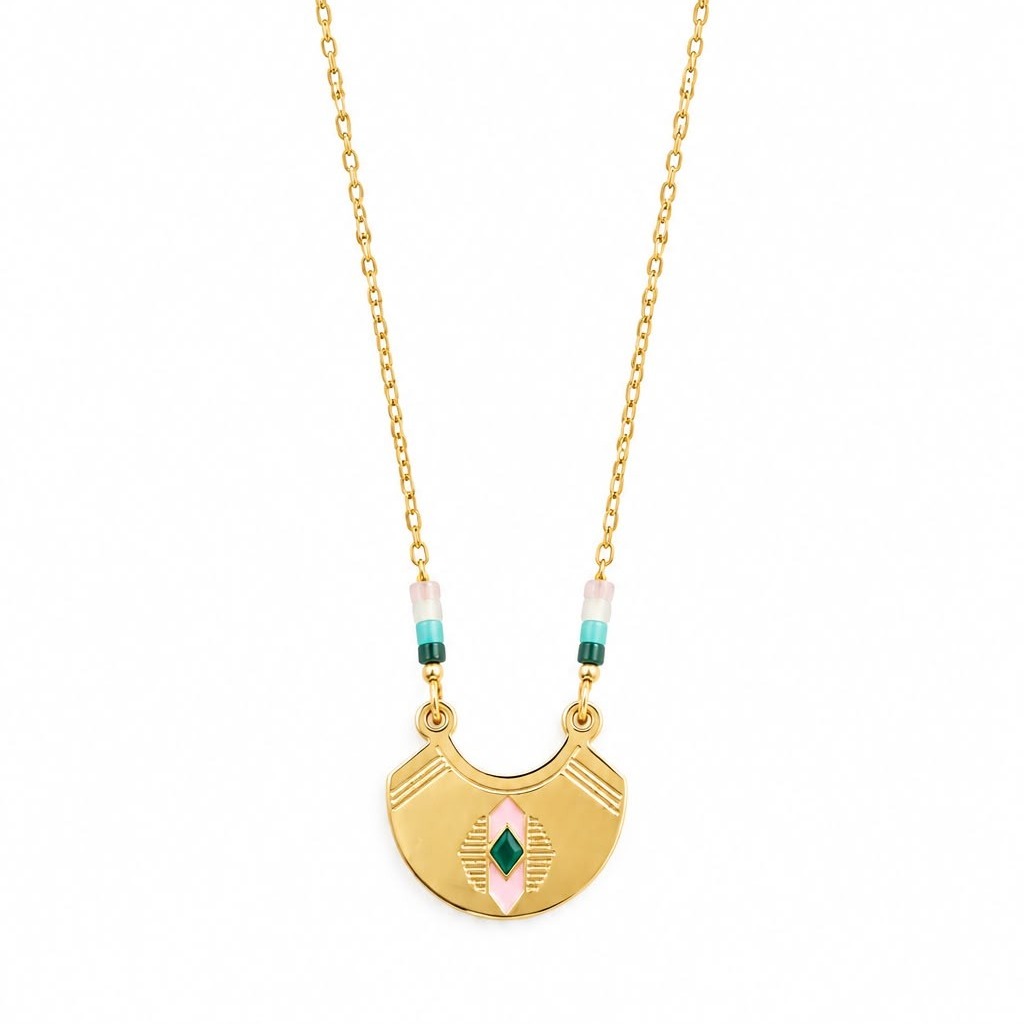 Colgante Escudo Esmeralda – LouLou
