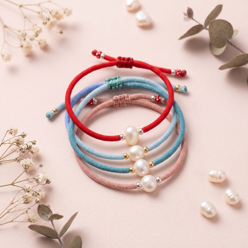 Pulsera Perla y Cordón – LouLou