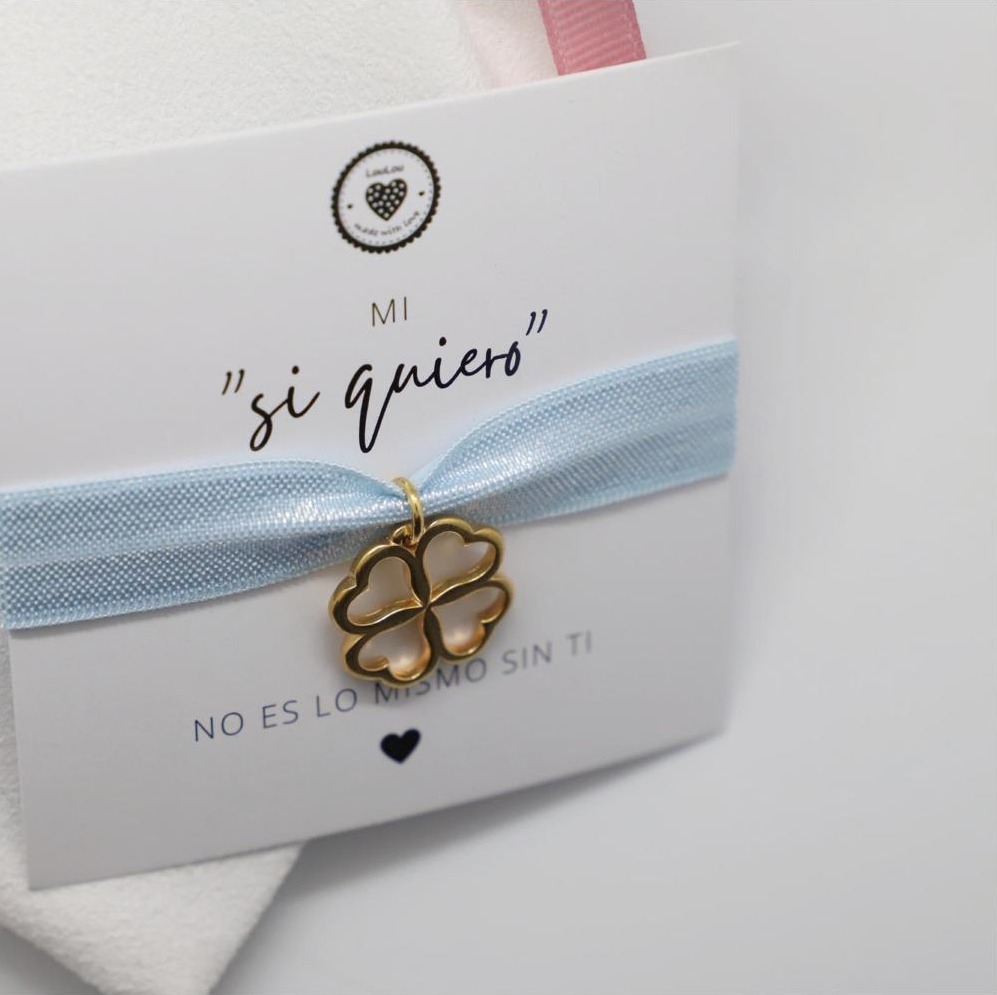 Pulsera Mi “sí quiero” · Trébol – LouLou