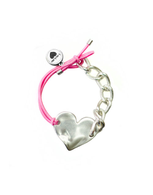 pulsera corazon cadena